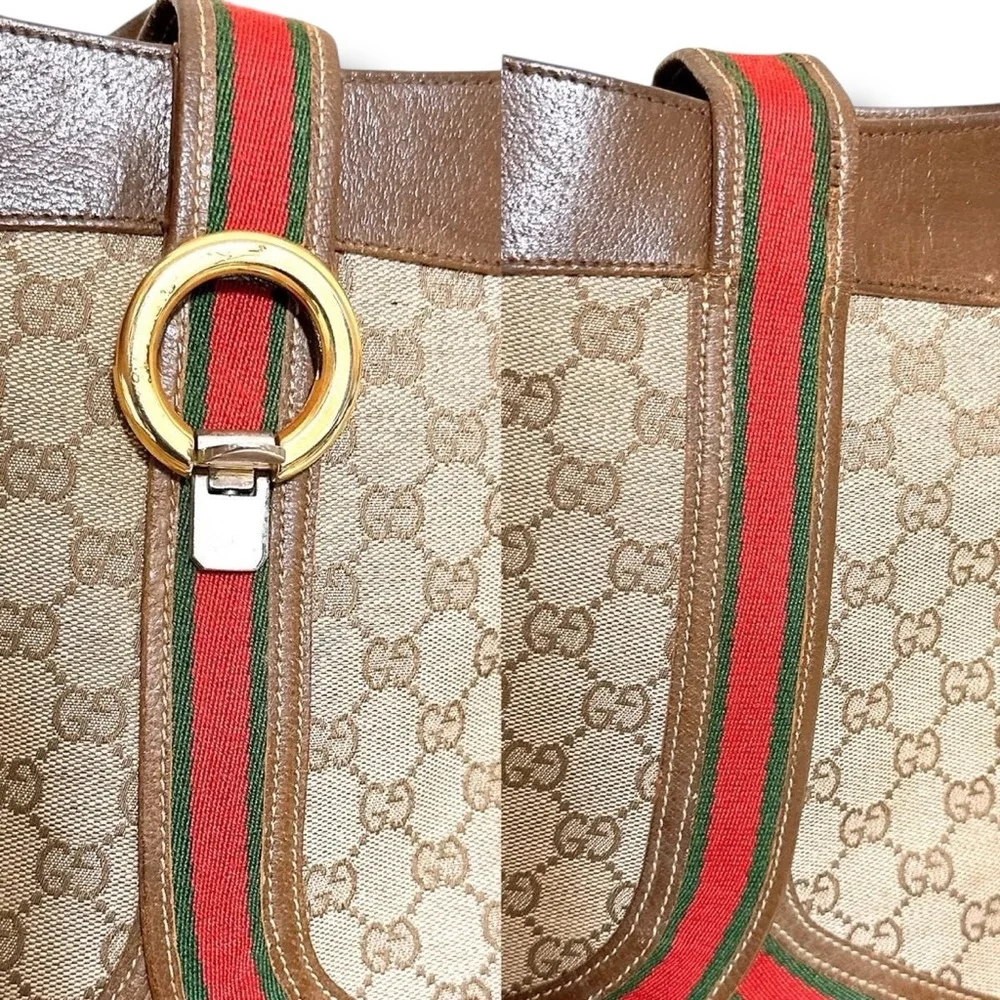 Gucci GG Canvas SHERRY LINE Shoulder Bag Vintage Luxury Monogram Classic - Picture 8 of 16